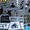 One Of Banksy's Central Park Stand Customers Is Selling Their Stencils